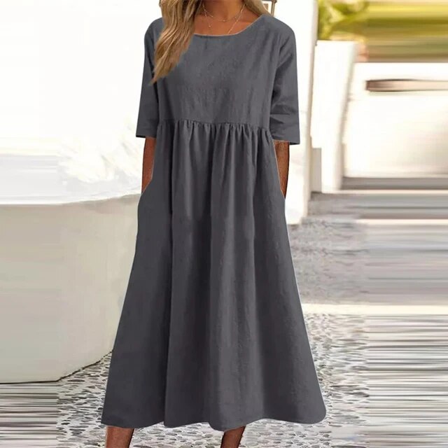 Elegantes Kleid Aus Baumwolle