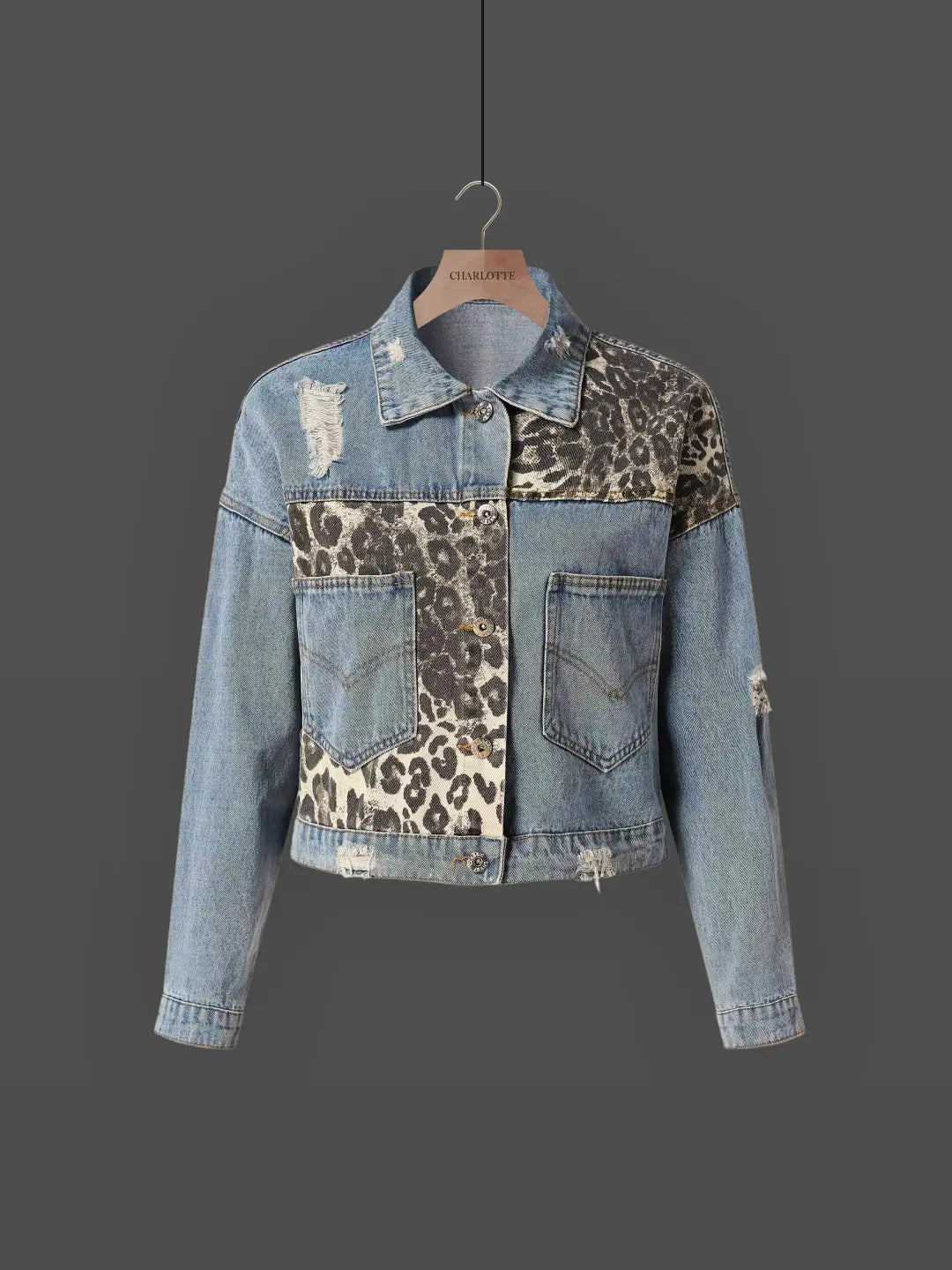 HeidiMode – Leoparden-Denim-Jacke