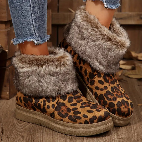 Heidi-Mode | Damenstiefel Gefüttert mit Polar, Bis Zur Mitte Der Wade, Rutschfeste Sohle, Slip-On