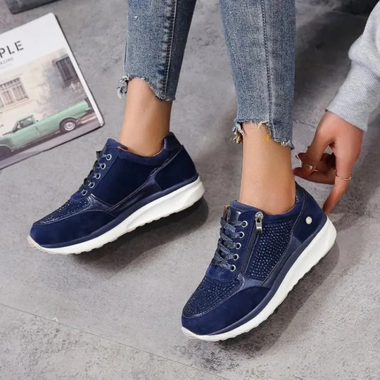 Heidi-Mode | Kristall Hohe Weiche Sohle Damenschuhe