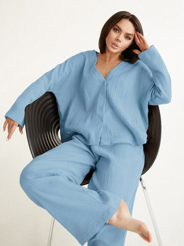 Übergrößen entspannte Loungewear-Set für Damen