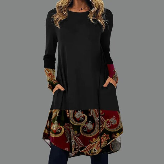 Heidi-Mode | Lefèvre Langarm Boho-Style Kleid