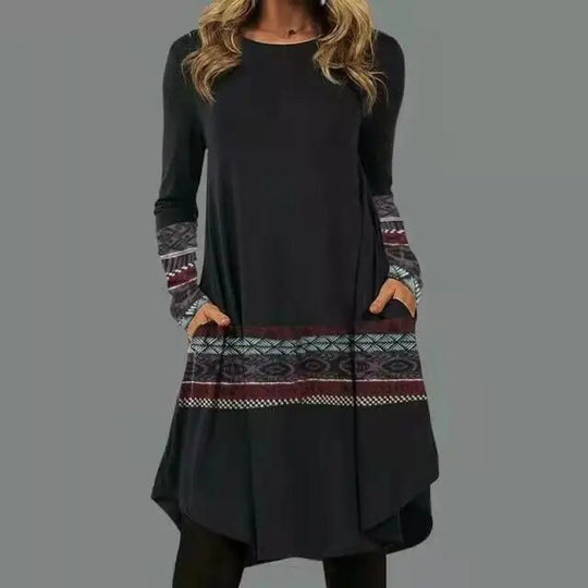 Heidi-Mode | Lefèvre Langarm Boho-Style Kleid