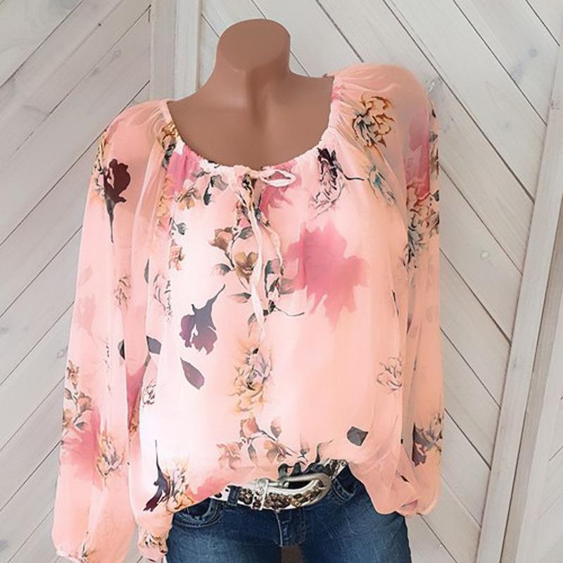 Heidi-Mode | Locker Geschichtete Florale Bauernbluse
