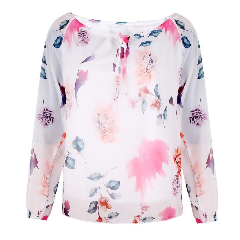 Heidi-Mode | Locker Geschichtete Florale Bauernbluse