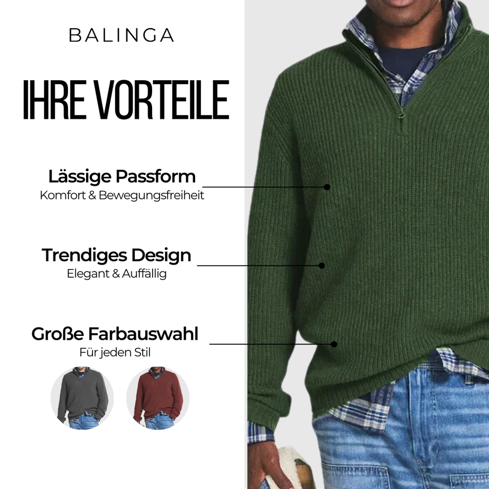 Heidi-Mode | Der stilvolle Zip-Pullover für Herren