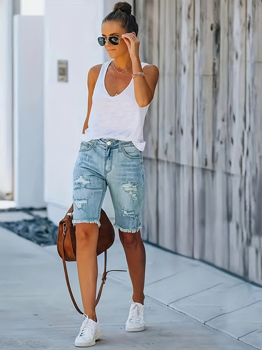 Heidi-Mode | Trendy Sommer Denim Bermuda