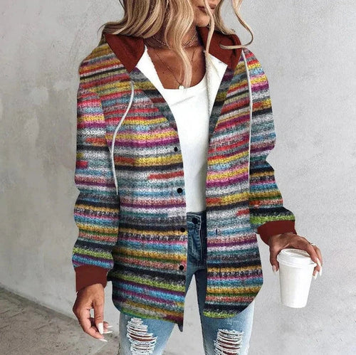 Heidi-Mode | elegante multicolor Kapuzenjacke