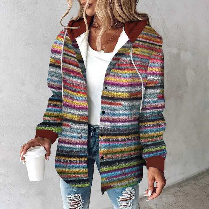 Heidi-Mode | Vêtements D'Extérieur Avec Capuche Et Impression Élégante