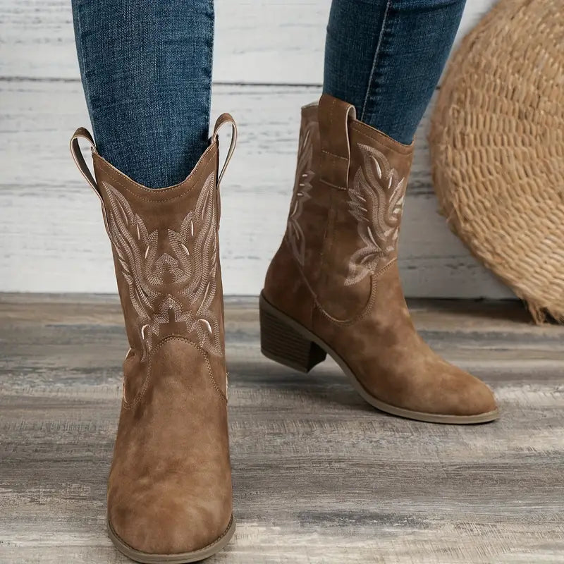 Heidi-Mode | Cowboy Damen Stiefeletten mit Absatz