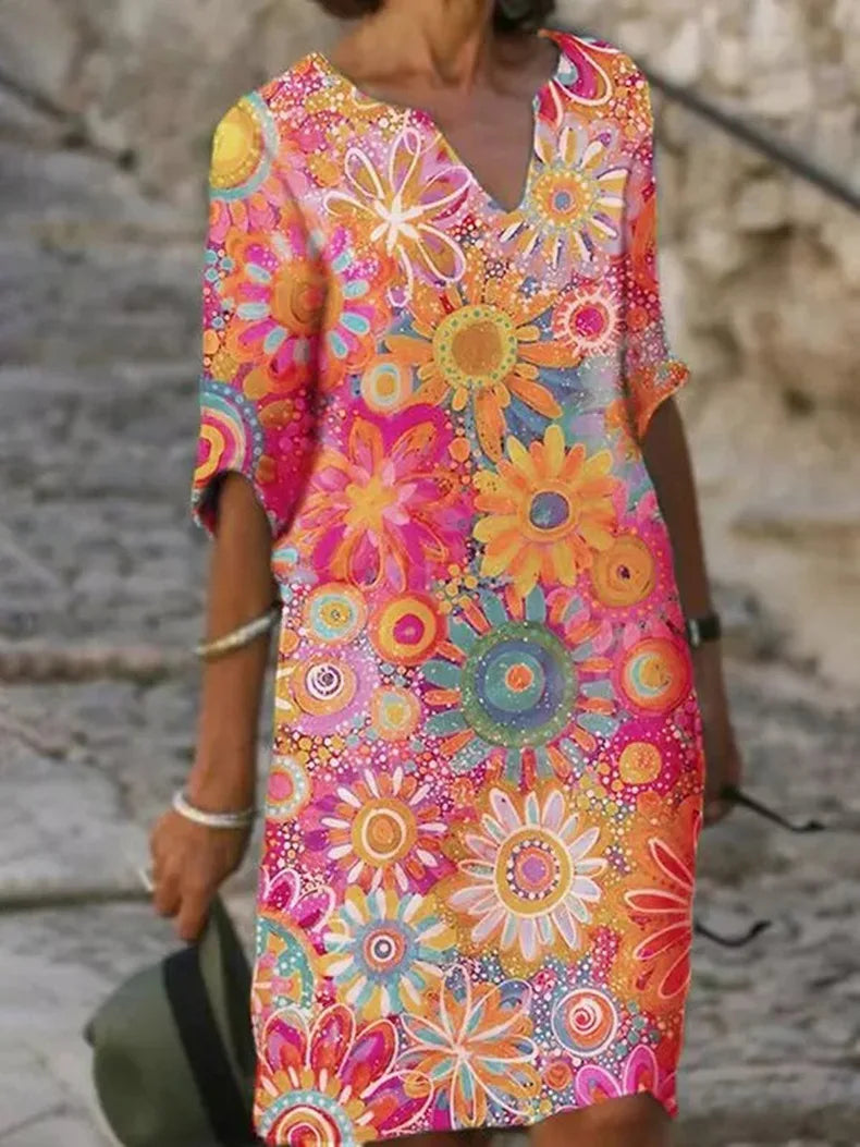 Sonniges Blumenkleid
