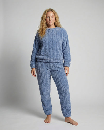 Kuscheliges Damen Fleece-Pyjama-Set | Heidi-Mode
