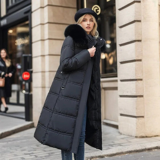 Luxe Winterjacke Mit Pelzkragen Für Damen - Nordelle