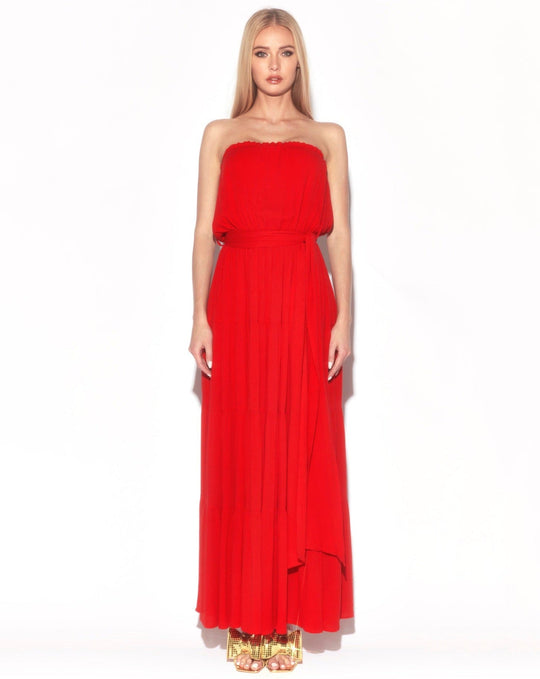 Heidi-Mode | Makena Maxi Kleid Kirsche