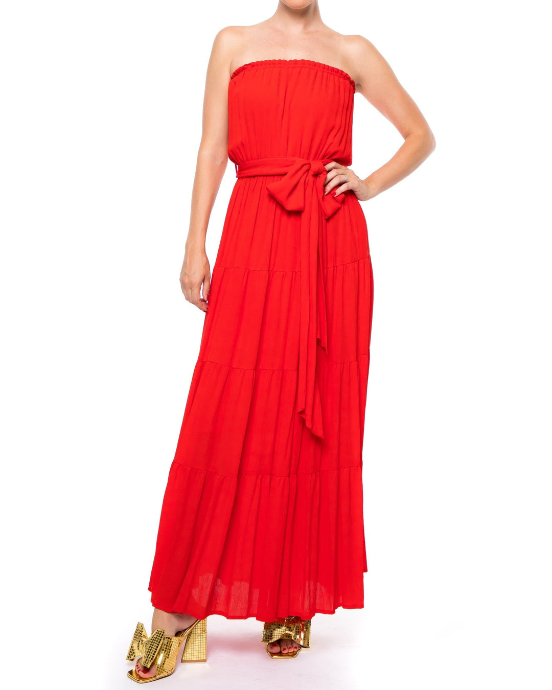 Heidi-Mode | Makena Maxi Kleid Kirsche