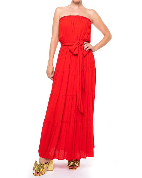 Heidi-Mode | Makena Maxi Kleid Kirsche