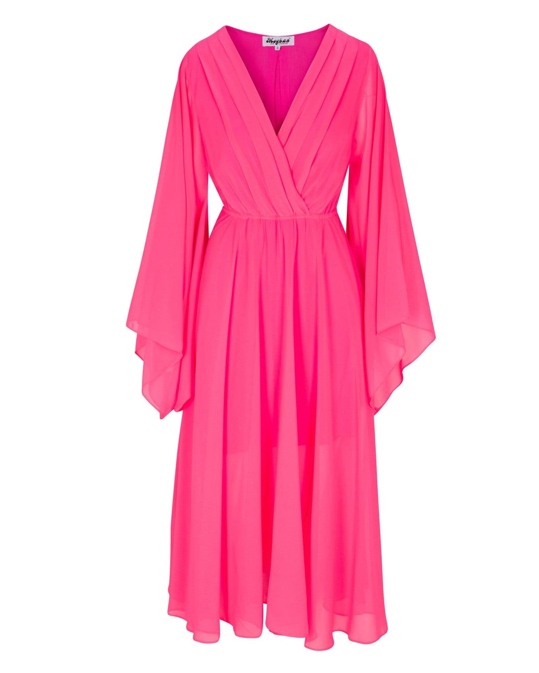 Heidi-Mode | Sunset Midi Kleid Neon Pink