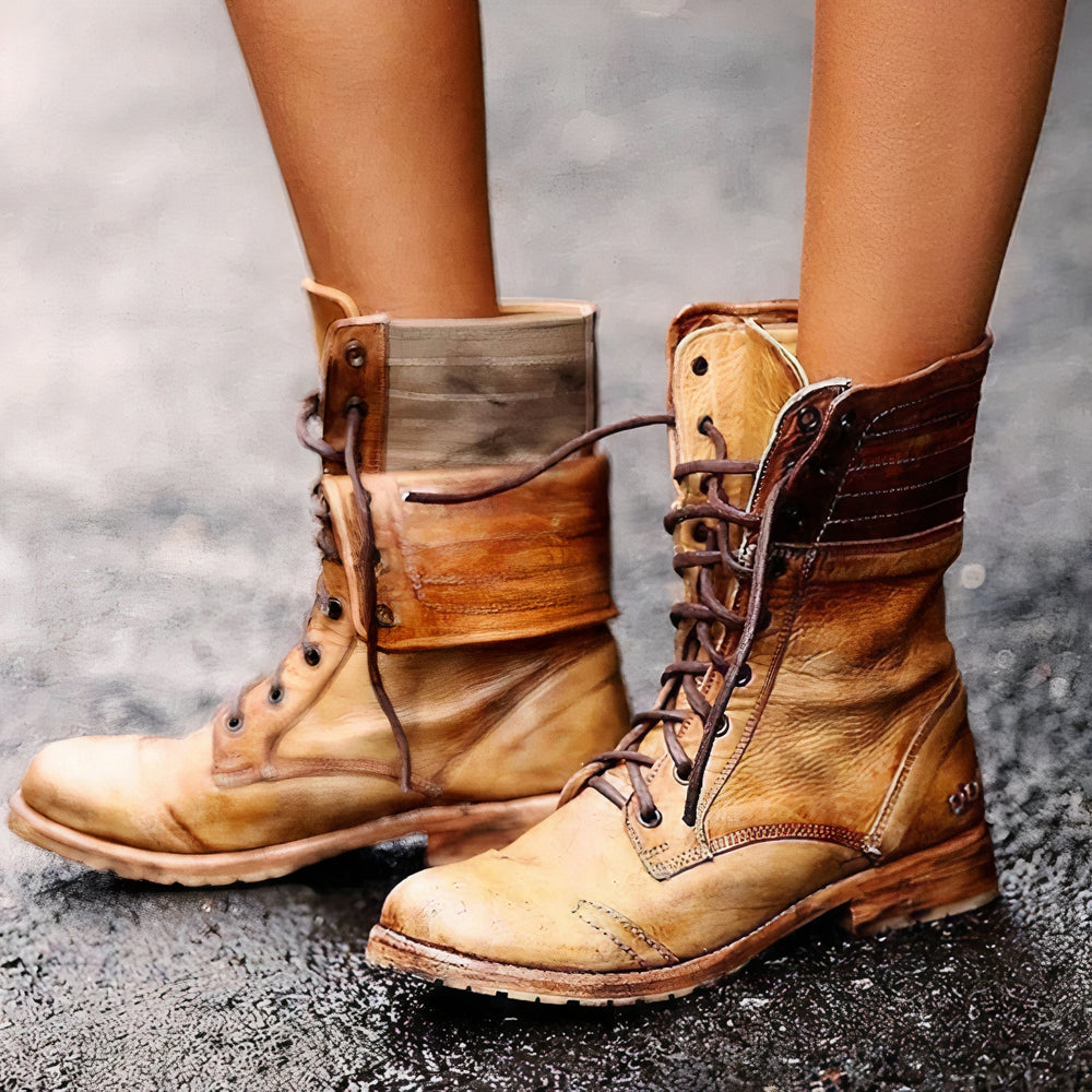 Heidi-Mode | Stilvolle Leder Damen Stiefel