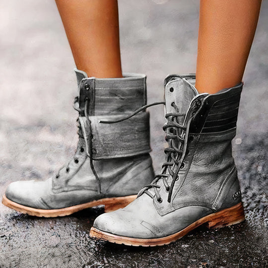 Heidi-Mode | Stilvolle Leder Damen Stiefel