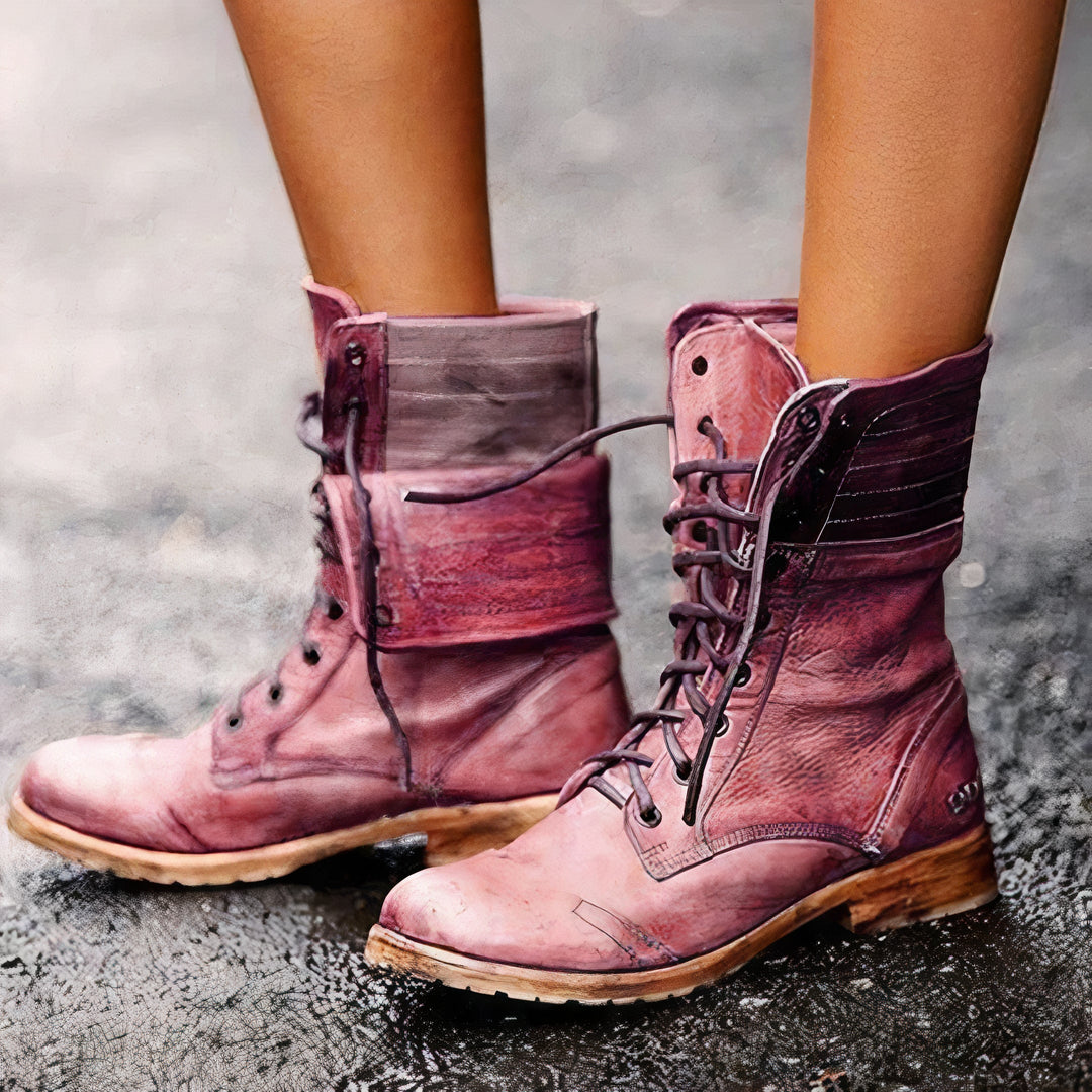Heidi-Mode | Stilvolle Leder Damen Stiefel