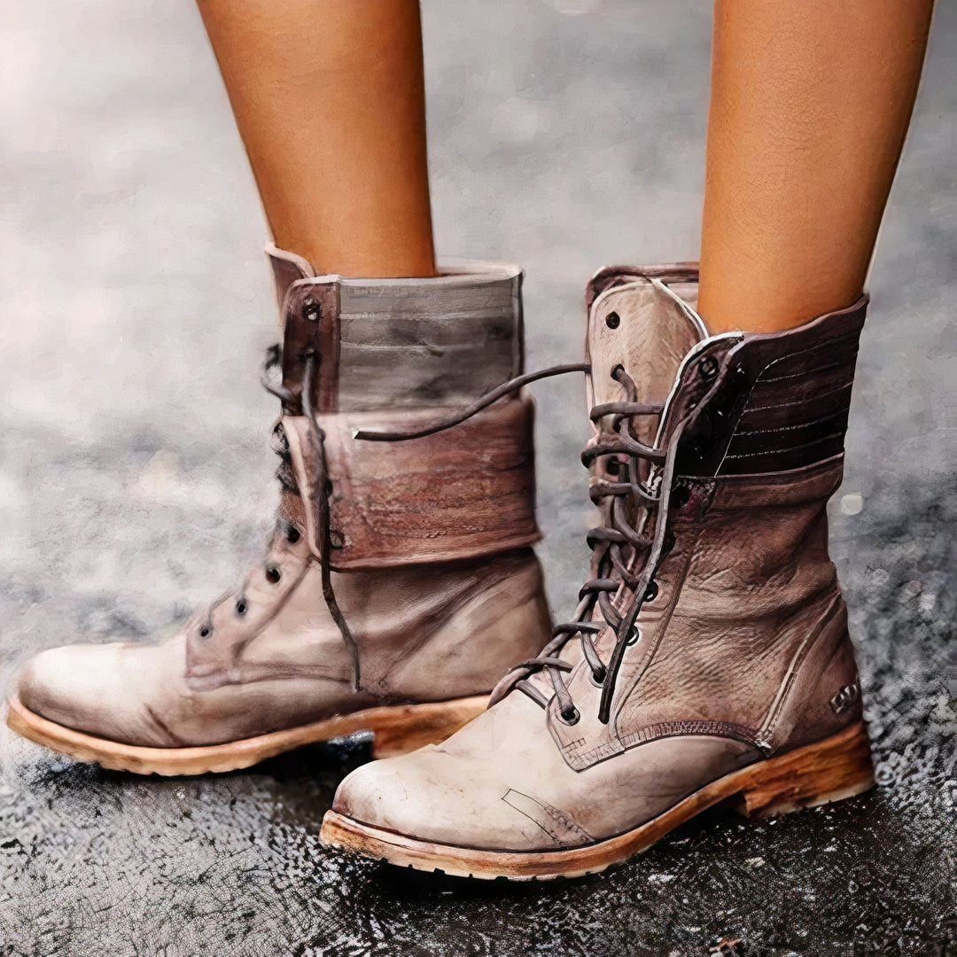 Heidi-Mode | Stilvolle Leder Damen Stiefel