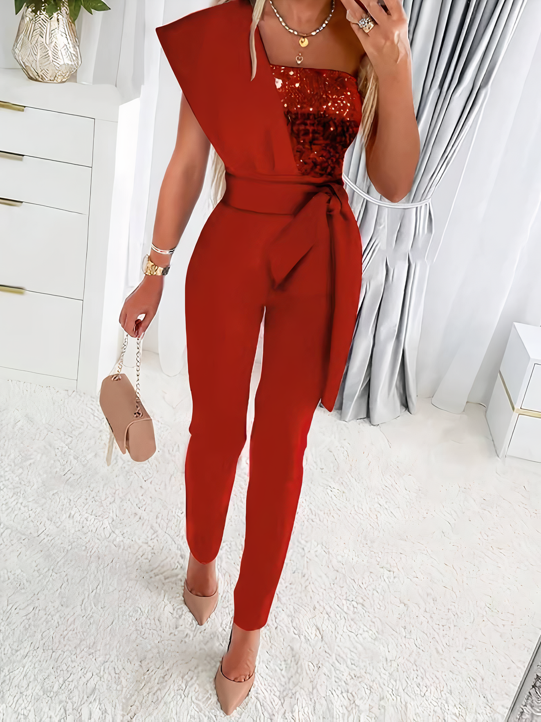 jumpsuit met glitter