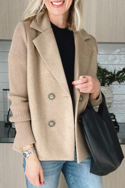Heidi-Mode | Damen Strickblazer Elegant Leichte Business Jacke