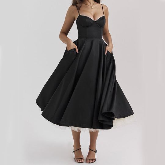 Elegante Partykleid ohne Ärmel für Damen