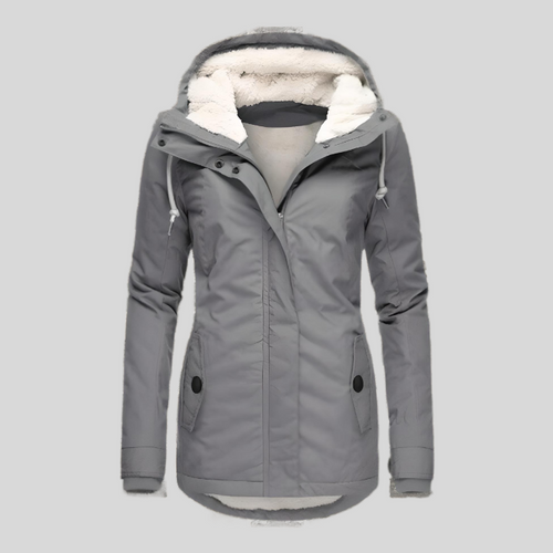 Lange Wasserdichte Winterjacke Mit Kapuze & Futter