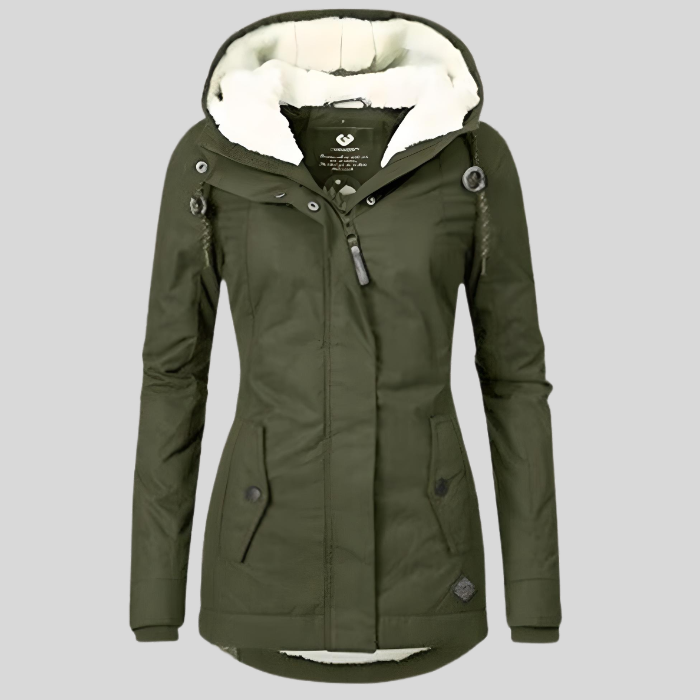 Heidi-Mode | Wasserdichte und warme Winterjacke mit Kapuze für Damen