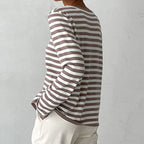 Gestreiftes Langarmshirt für Damen