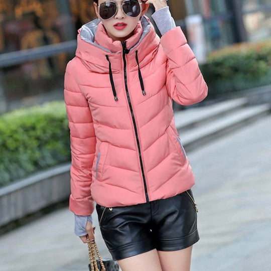 Heidi-Mode - Lässige Winter Steppdaunenjacke mit Kapuze für Frauen