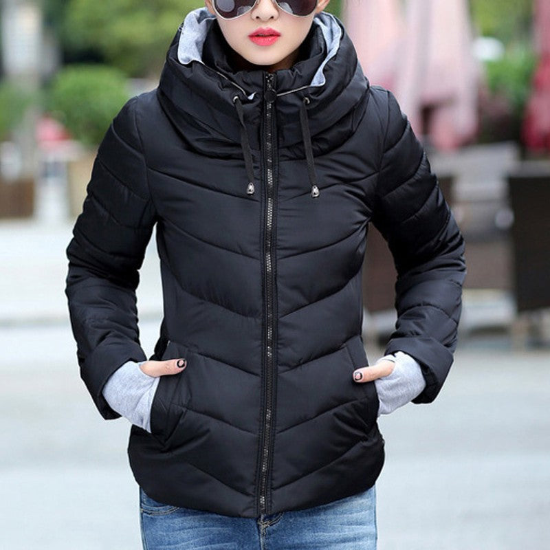Heidi-Mode - Lässige Winter Steppdaunenjacke mit Kapuze für Frauen