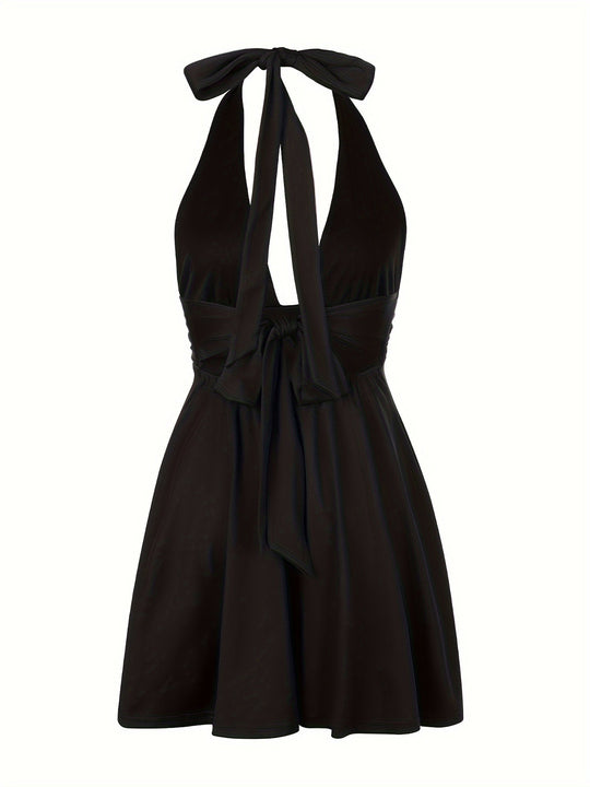 Heidi-Mode | Sexy Halter Neck Rückenfreies Sommerkleid