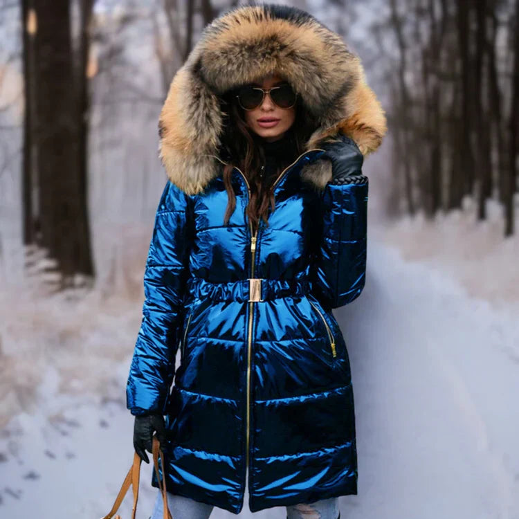 Heidi-Mode | Veste Chaude Et Brillante Avec Capuche