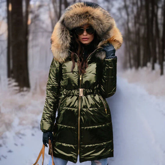 Heidi-Mode | Veste Chaude Et Brillante Avec Capuche