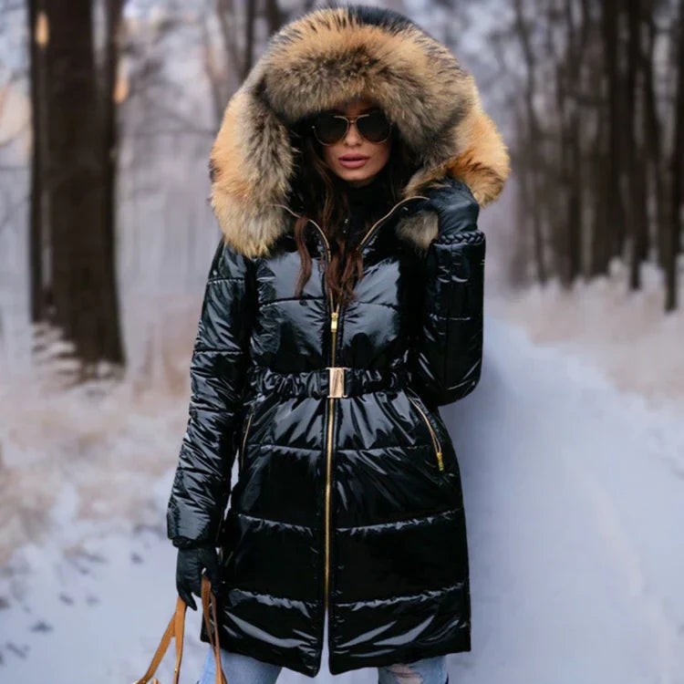 Heidi-Mode | Veste Chaude Et Brillante Avec Capuche