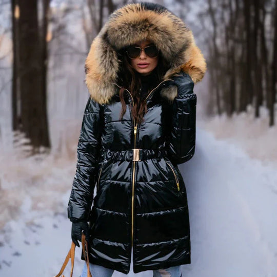 Heidi-Mode | Veste Chaude Et Brillante Avec Capuche