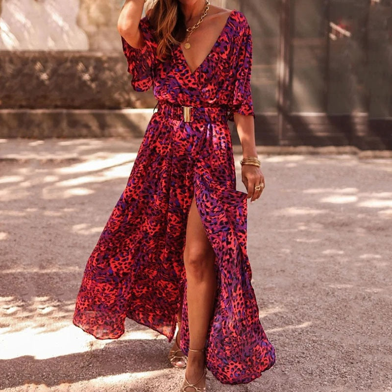 Maxi-Wickelkleid Lässiger Sommer-Glamour