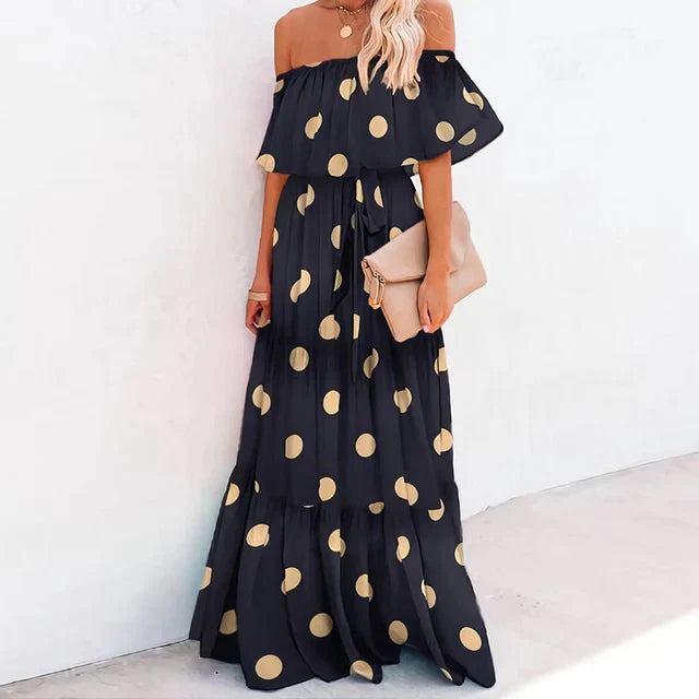 Heidi-Mode | Lange Kleid mit Volants