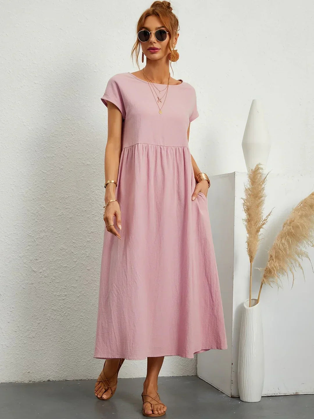 Heidi-Mode | Casual Elegant Baumwolle und Leinenkleid