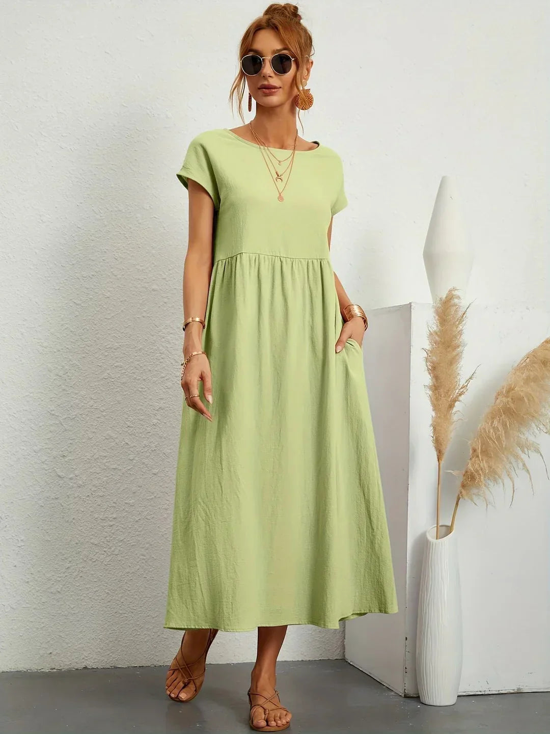 Heidi-Mode | Casual Elegant Baumwolle und Leinenkleid