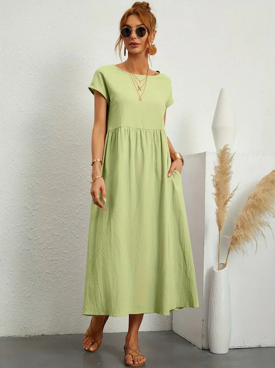 Heidi-Mode | Casual Elegant Baumwolle und Leinenkleid