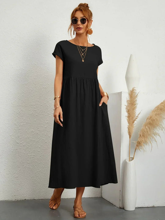 Heidi-Mode | Casual Elegant Baumwolle und Leinenkleid