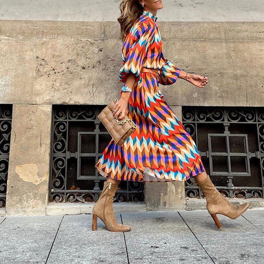 Heidi-Mode | Buntes Sommerkleid mit Lebendiger Eleganz für Damen