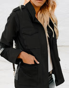 Heidi-Mode - Stilvoller Jacke mit Langen Ärmeln und Vier Taschen für Damen