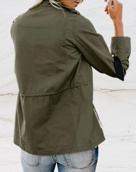 Heidi-Mode - Stilvoller Jacke mit Langen Ärmeln und Vier Taschen für Damen