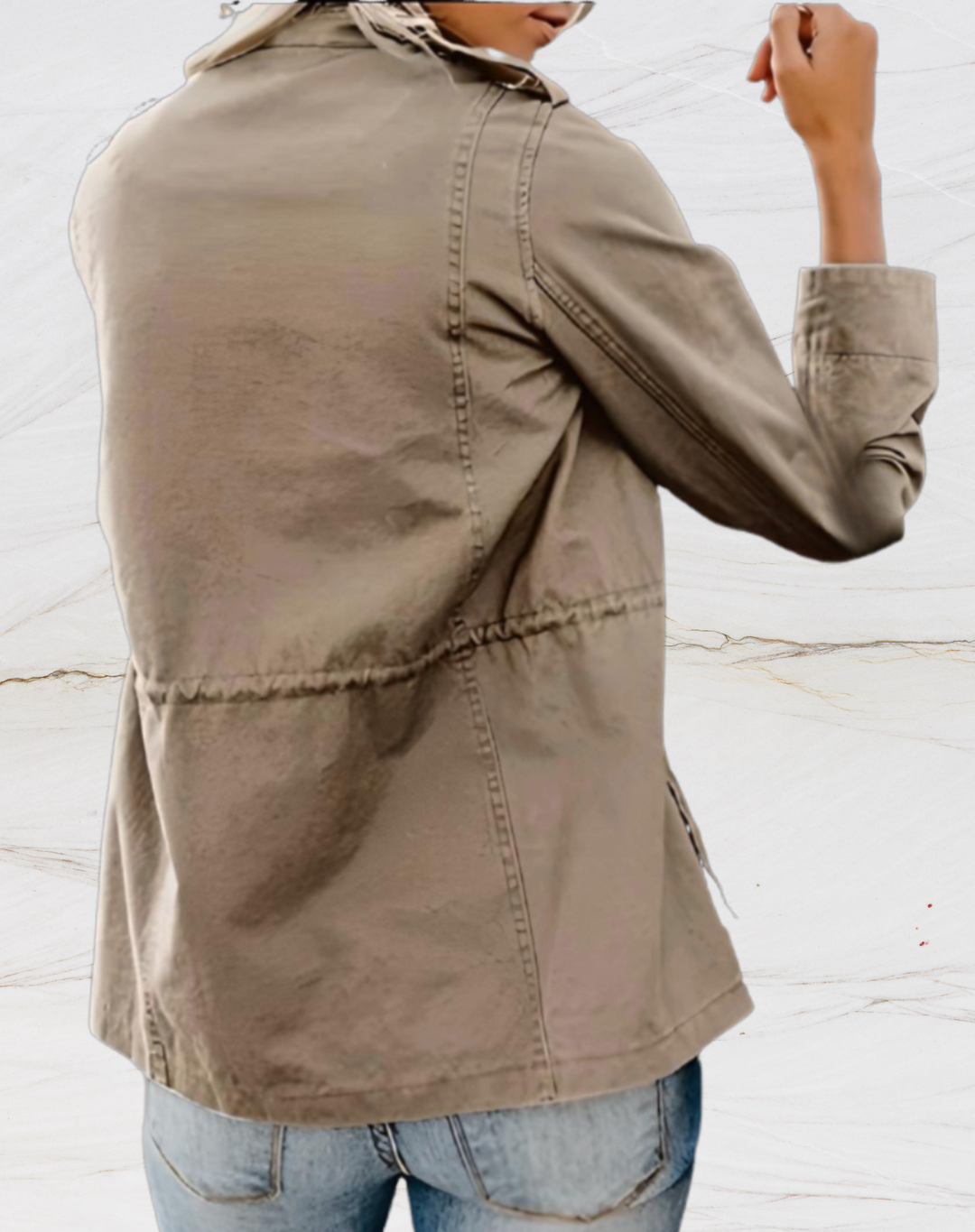 Heidi-Mode - Stilvoller Jacke mit Langen Ärmeln und Vier Taschen für Damen