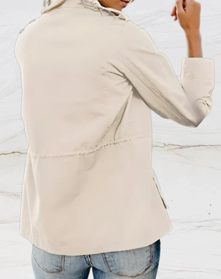 Heidi-Mode - Stilvoller Jacke mit Langen Ärmeln und Vier Taschen für Damen