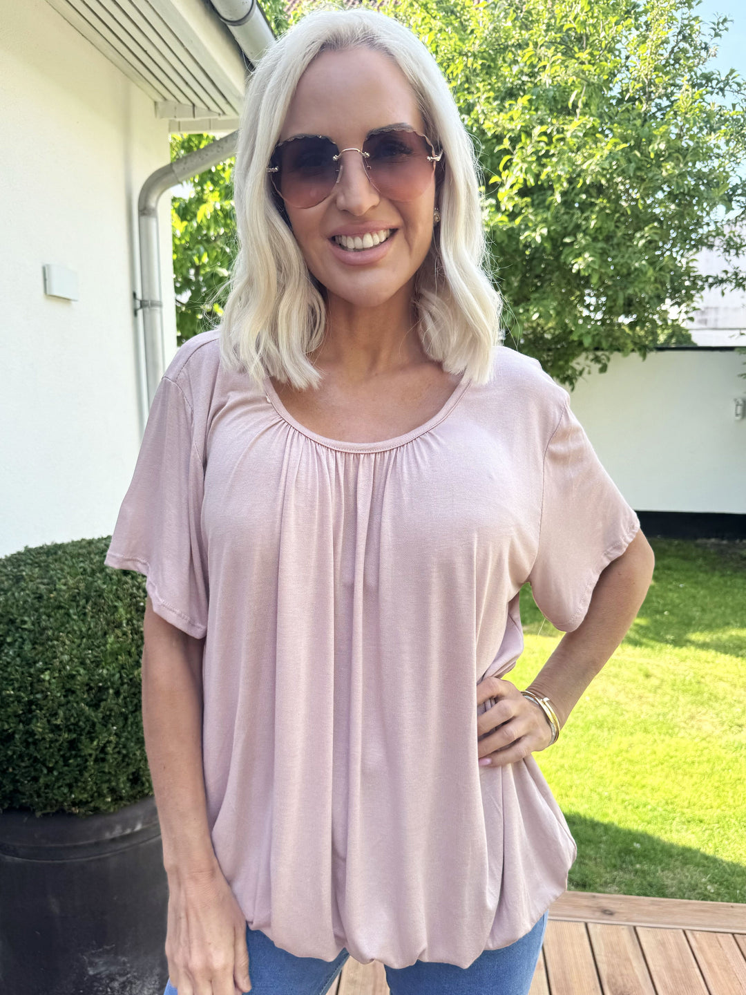 Heidi-Mode | Basic T-Shirt mit Gummizug